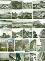 KEINE AK Norwegen Lot mit 50 Kleinbildern vollständiges Set in Original Mappe; gute Erhaltung