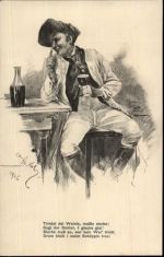 Künstlerkarte Poesie Wein