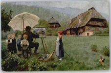 Schwarzwaldstudien , Maler mit Staffelei Hoffmann, H.