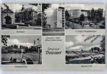 53840 W5210 Troisdorf - rathaus, Schwimmbad, Dynamit-Nobel Hauptverwaltung, Wasserfall, Krankenhaus