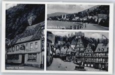 63897 W8760 Miltenberg - Gasthaus zum Schiff Brunnen Panorama