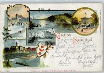 07333 O6801 Saalthal - Ruine Moritzburg, Schloss Giebrichenstein, Bad Wittekind