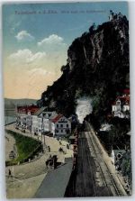 01623 O8261 Bodenbach b Meißen, Sachs - Blick nach der Schäferwand, Bahnhof