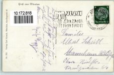 W8000 München Bierkrug, Brezel und Weißwurst, Hofbräuhaus Hofbräuhaus 1938 Foto AK