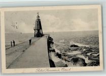 Swinemünde Swinoujscie - Ostmole Leuchtfeuer Angler