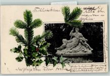 70173 W7000 Stuttgart 1902 - Denkmal Tannenzweige Stechpalme Ilex Efeu