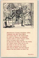 Serie 6 Nr. 4 Baron von Münchhausen v.d. Wiege bis zum Grabe AK Märchen