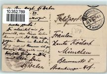 54800 Jarny 1915 - Cafe zerstörte Häuser Feldpost WK I V. Armeekorps