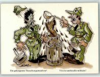 sign Naef - Täuschungsmanöver - Humor AK Militär Karikatur Künstlerkarte