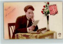 Fotoverlag DEDE Paris 892 - Liebesbrief lesen AK Liebesbrief