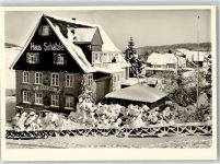 78141 W7741 Schönwald im Schwarzwald Foto AK Pension Haus Schätzle Winter