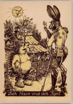 Verlag Karl Geitz - Holzschuhe - Der Hase und der Igel - mnenschliche Sonne Der Hase und der Igel