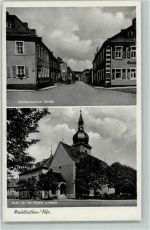 95168 W8688 Marktleuthen Foto AK Kirchenlamitzer Straße Kirche Marktplatz