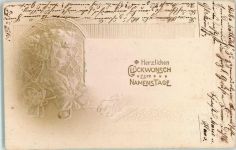Namenstag AK Jugendstil 1906 Prägedruck