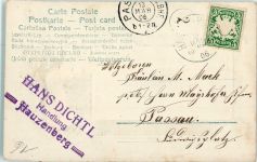 Namenstag AK Jugendstil 1906 Prägedruck