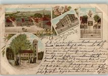 01877 O8500 Bischofswerda 1899 Lithographie Waldvilla Butterburg