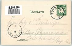 W8132 Tutzing Adelskorrespondenz Segelboot Zieher, Ottmar Nr. 1374 Diemer, Z. 1900 Lithographie