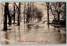 37073 W3400 Göttingen , Niedersachs - Hochwasser Februar 1909 Maschwiese