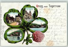 83684 W8180 Tegernsee 1903 Lithographie Kleebatt Distel