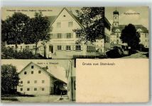 84048 W8302 Steinbach Gebrauchsspuren Wallfahrtskirche Gasthaus zum Hirsch Stadel von der Wirtschaft