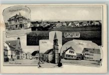 72351 W7465 Binsdorf , Württ 1909 - Kaufhaus R. Hutt Post Rathaus Kirche Schule