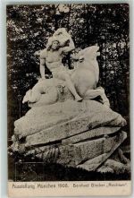 W8000 München Ausstellung 1908 Bernhard Blecker Reichtum Skulptur Privatganzsache