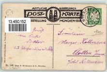 W8000 München Ausstellung 1908 Bernhard Blecker Reichtum Skulptur Privatganzsache