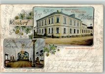 01665 O8251 Windorf b Meißen, Sachs 1904 Passepartout Gasthaus Windorf Saal