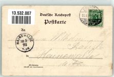 02627 O8601 Wawitz 1898 Lithographie Gasthaus Etablissement Wachberg Bismarckstein Wettinstein