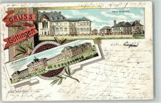 37073 W3400 Göttingen , Niedersachs 1903 Gebrauchsspuren Neue Kliniken Kuren-Anstalt Litho.