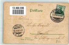 37073 W3400 Göttingen , Niedersachs 1903 Gebrauchsspuren Neue Kliniken Kuren-Anstalt Litho.