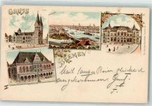 28195 W2800 Bremen 1896 Lithographie Dom Rathaus Domtreppe