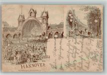 W3000 Hannover Orchester Konzert Lithographie Beschnitten Vorläufer 1888 BOAKC
