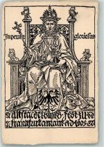 60308 W6000 Frankfurt am Main 1905 KEINE AK Imperatn Gloriotus Altstädisches Fest Wappen Festkarte