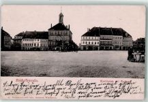 01877 O8500 Bischofswerda 1909 Relief AK Marktplatz Rathaus