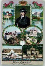 W8959 Hohenschwangau Der König und seine Schlösser Berg Neuschwanstein Herrenchiemsee Linderhof Roseninsel Verlag Zieher, Ottmar Z5647 Adel Ludwig II 1923