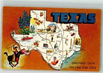 Austin 1976 Foto AK Landkarte Texas