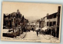 66210 Mont-Louis 1929 Foto AK Denkmal Cafe la Grand Rue