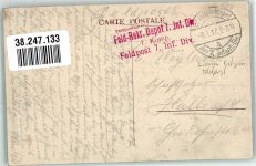 Loewen 1917 Foto AK Marktplatz Feldpost WK I 7.Inf.Div. Feld-Rekt.Dpeot
