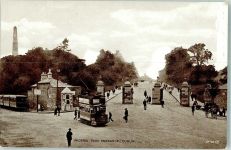 Dublin Foto AK Phoenix Park Straßenbahn