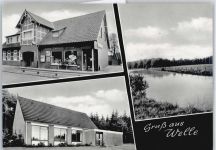 21261 W2111 Welle , Nordheide - Fluss Haus Baum Wiese