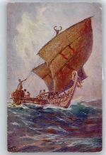 Segelschiff Künstlerkarte