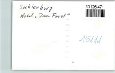 27472 W2190 Sahlenburg FOTO KEINE AK Hotel Zum Forst