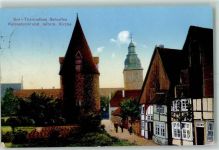 32105 W4902 Bad Salzuflen 1911 - Katzenturm reform Kirche Fachwerkhaus