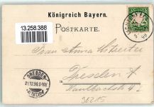 96215 W8620 Lichtenfels , Bay 1898 Lithographie Wallfahrtskirche Vierzehnheiligen Schloß Banz