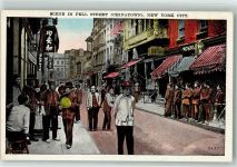 Künstlerkarte Scene in Pell Street Chinatown New York City
