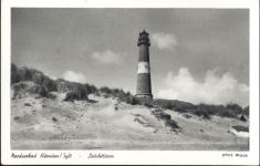 25980 W2280 Hörnum um 1950/60 - Hörnum, Sylt, Leuchtturm,Karl Waak