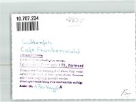 96215 W8620 Lichtenfels , Bay FOTO KEINE AK Cafe Frankenwald Ort handschriftlich