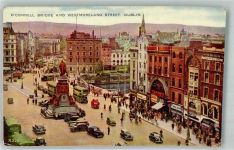 Dublin Foto AK Denkmal Auto Omnibus O´Connell Bridge