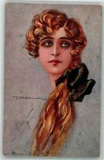 Frisur Haarmode Corbella, T. 1917 Künstlerkarte